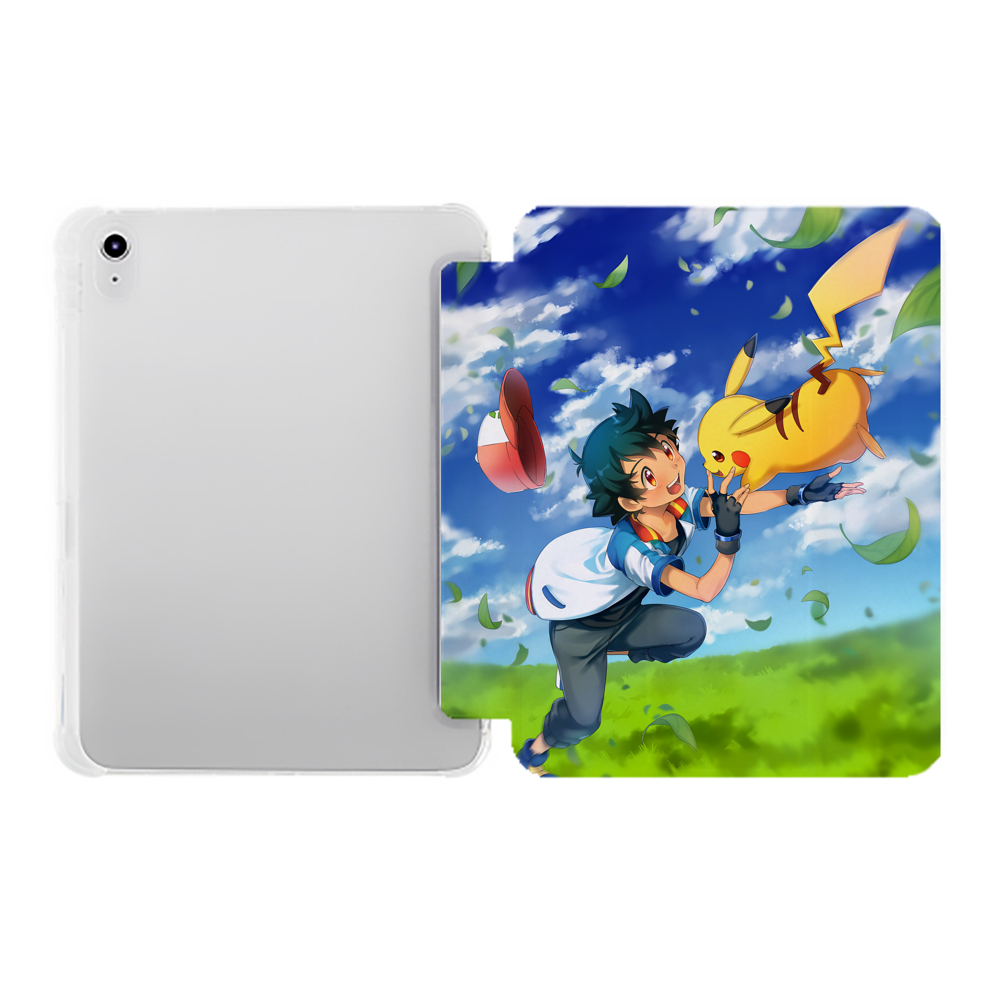 （画像用） ポケットモンスター Pokémon IPad ケース ペン収納付き 三つ折りスタンド PUレザー×シリコン 対応機種9.5/10.5/10.9インチ